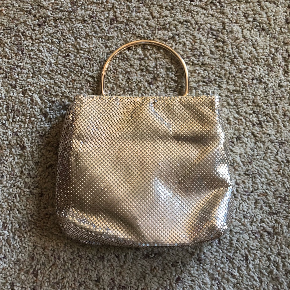 Women's Estee & Lilly Gold Mesh Compartment Bucket with Handle Clutch; OS - Picture 2 of 8